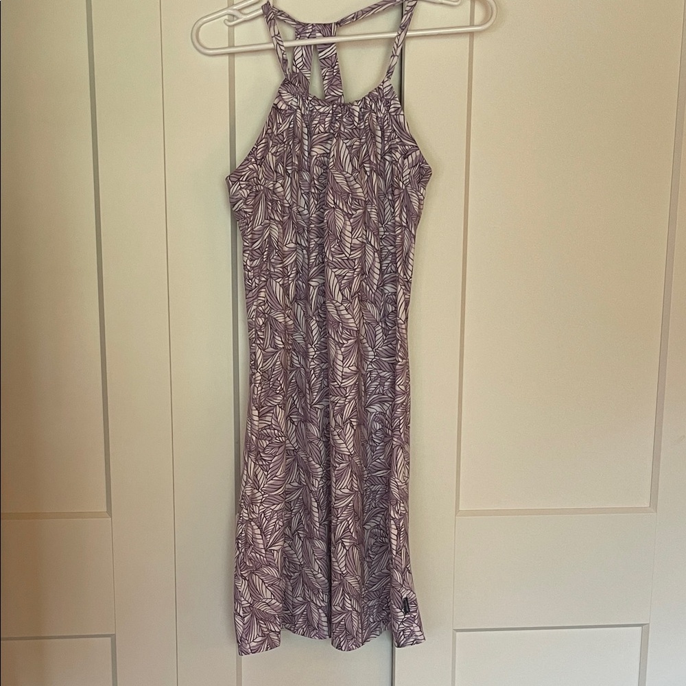 Eddie Bauer Purple Leaf Sun Dress